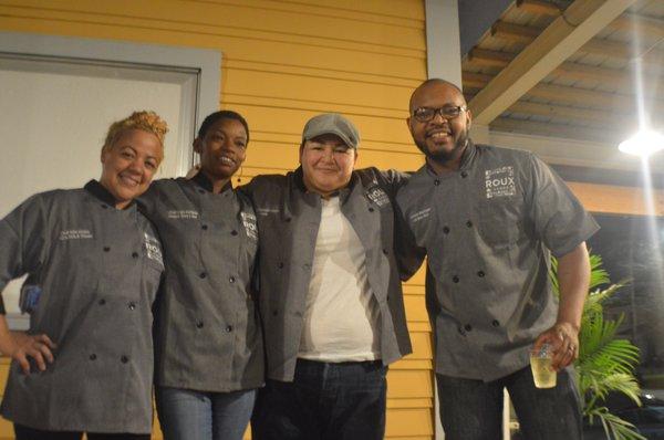 Our new 2018 vendors- Left to right (KD's NOLA Treats, Queen Trini Lisa, Alma, Local Menu NOLA)