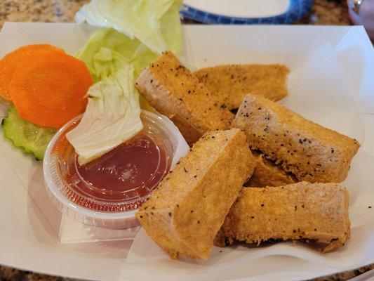 Salt and pepper fried tofu