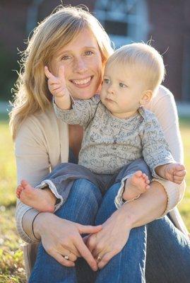 Rachel and her son, Jack - her second home birth baby.