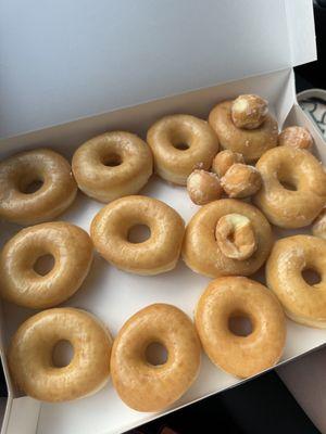 Dozen glazed donuts