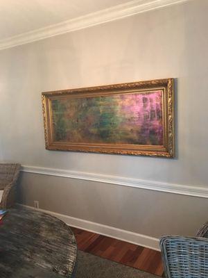 "Homage To Monet"  32 x 72 acrylic on wood by  Bill Bowers  custom commissions accepted.