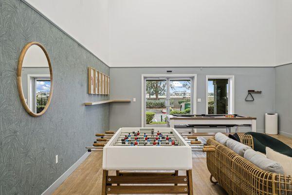 Game tables in the Resident Lounge at Citrine Hills, Ontario, CA 91761