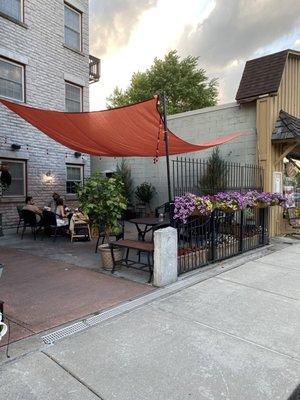 Outdoor patio seating