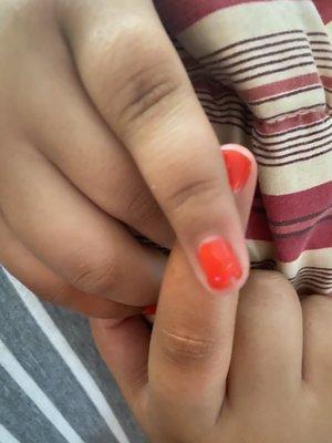 My daughter who is a child nail.