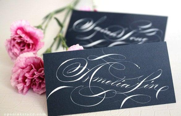 Hand calligraphy by Openinkstand Calligraphy Studio, Las Vegas.

Please email info@openinkstand.com for details.