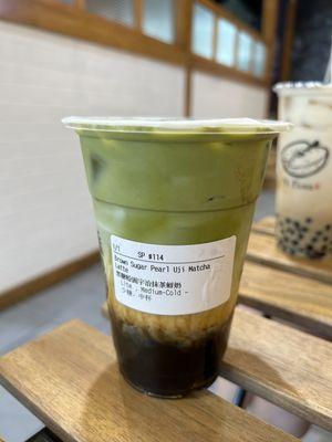 Brown Sugar Pearl Matcha Latte