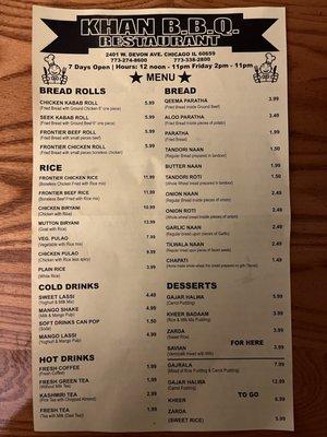 Updated menu November 2021 pg 2