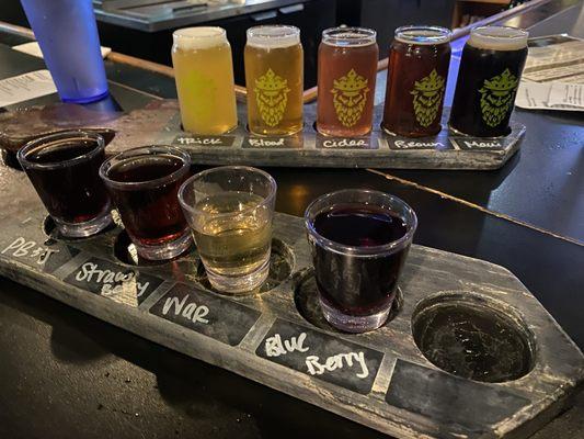 Beer and Mead flight