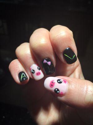 time for valentine day!! make nails look cute