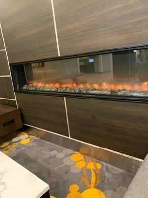 Lobby fireplace