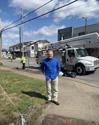 Owner, Steve Ervin in the work field