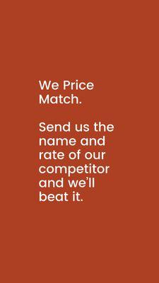 We price match!