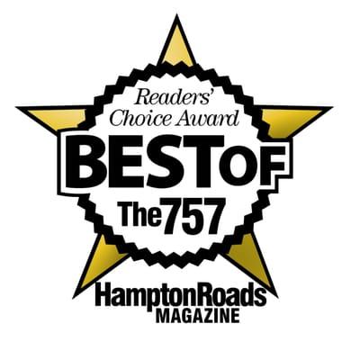 Our award from Hampton Roads Magazine!