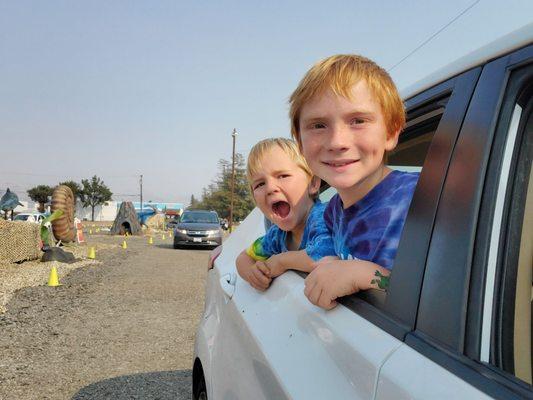 Nephews enjoying the dinos!