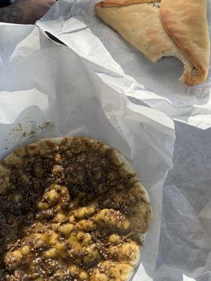 Zaatar maneish and cheese borek