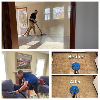 Residential carpet, upholstery and tile & grout cleaning.