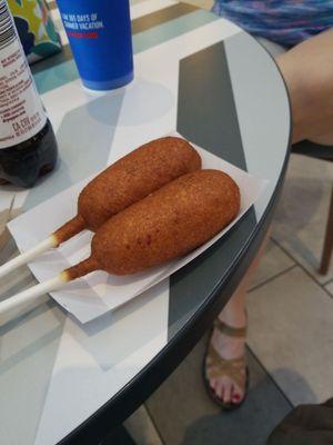 American and Pepper Jack cheese on a stick.