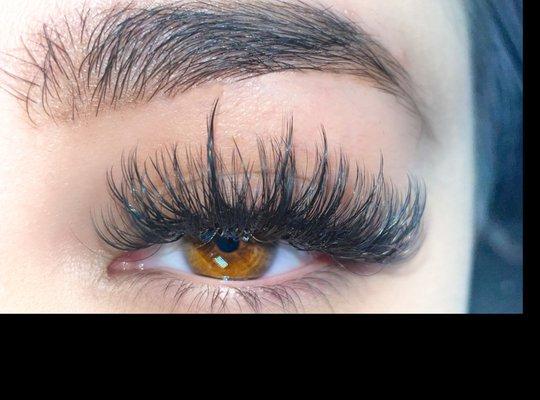 seductive wispy medium volume is for clients who love stripped-lash look! Book now at www.woahlash.com or call 832-203-5632