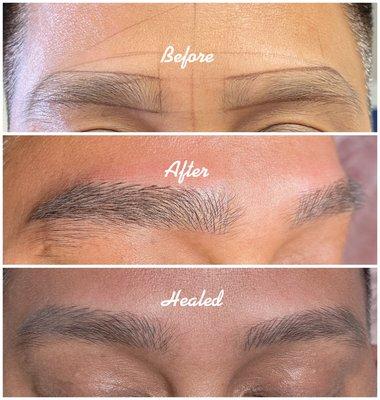 Men's eyebrows Microblading