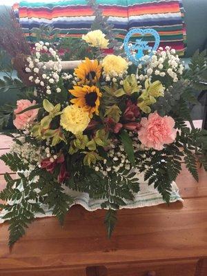 My Mother's Day floral basket