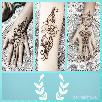 Beautiful Henna/Jagua temporary body art by Henna in Hawaii! https://www.instagram.com/hennainhawaii/