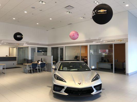 A showroom view.