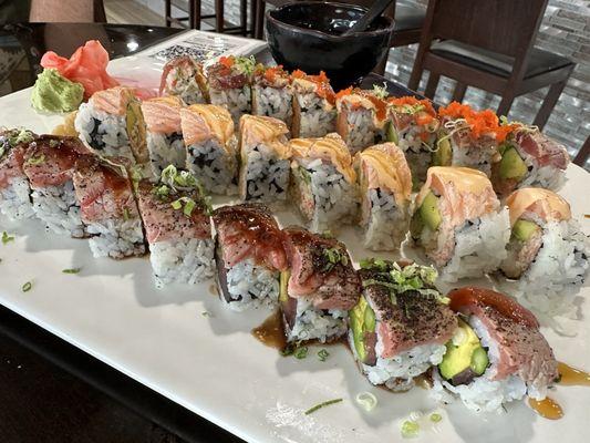 Tataki roll, okc roll, and thunder roll