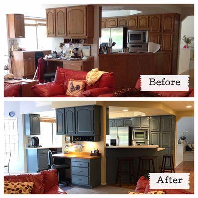 Kitchen before/after