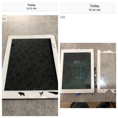 iPad Gen 4 digitizer/glass replacement finished in 12mins!!!