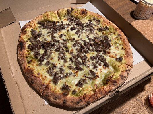 Carne Asada pizza