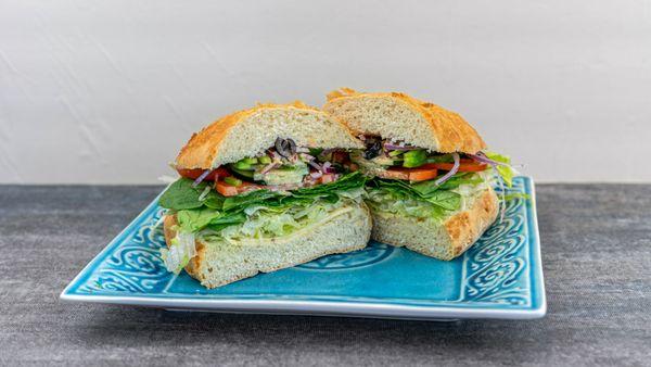 The freshness of nature with our 'Veggie Delight' sub - a vibrant medley of fresh vegetables and delectable condiments.