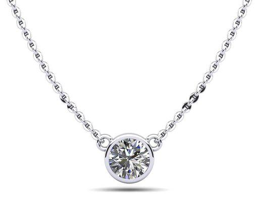 Bezel Set Diamond Pendant