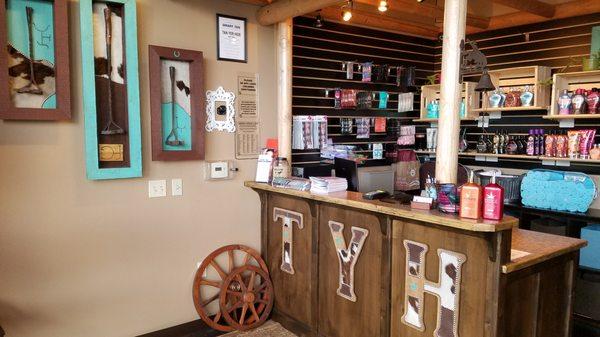 Front desk at Tan Yer Hide tanning salon