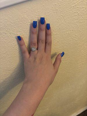 Blue gel set fill