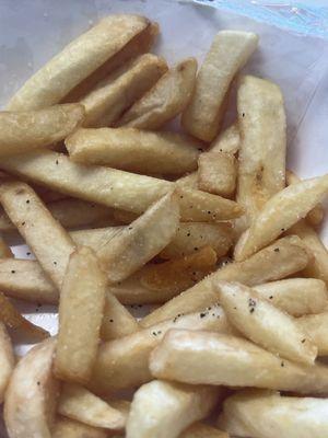 Dry fries with no taste