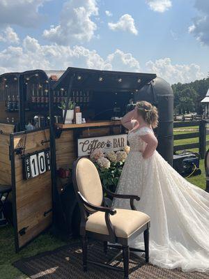 Wedding theme coffee trailer