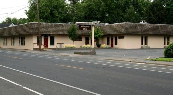 The clinic's location on Alder St.