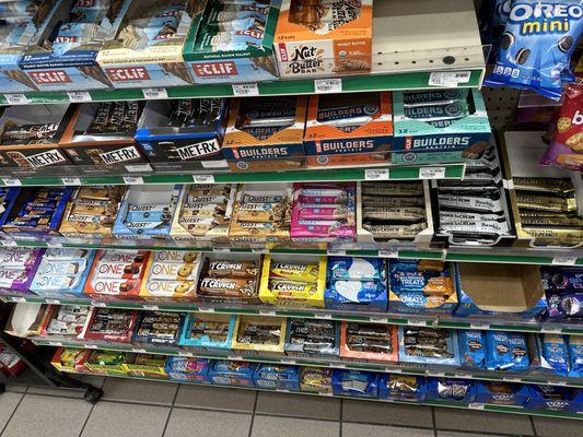 Good and branded selection of protein power bars for gym guys