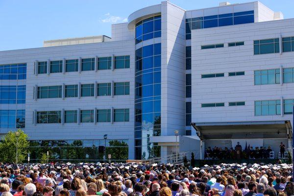 Commencement outside the Gateway Building