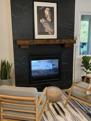 Live edge mantel by Kevin