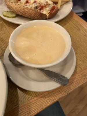 Crab Bisque - $7 cup. Salty as heck, runny and tasted like potatoes in a broth. No flavor.