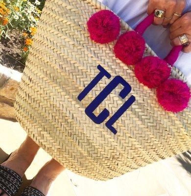 Another bag I picked up (I'm a bag loving lady). The bag was $48, the monogramming was extra. It's a great summer tote