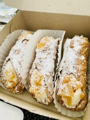 Cannoli - Pack of 3 ($17, + $2 candied orange topping)