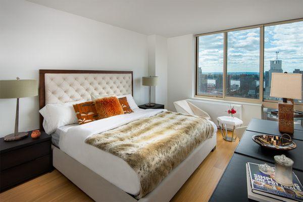 The Marc bedroom facing The Hudson River