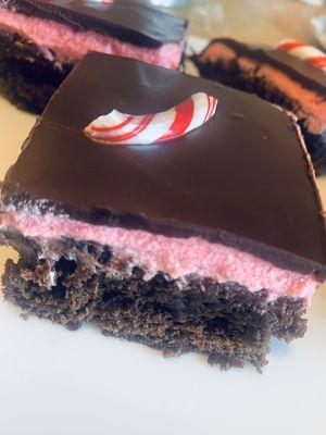 Peppermint candy can brownie