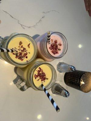 Mango Lassi and Strawberry Lassi