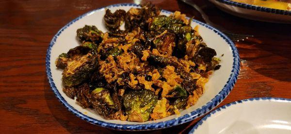 Roasted brussel sprouts that got high marks on flavor & texture.