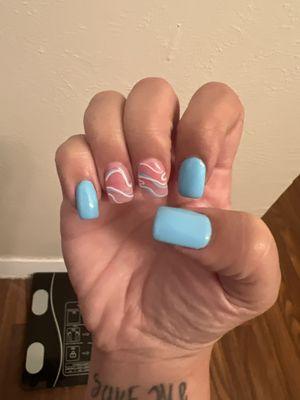 Gender reveal nails