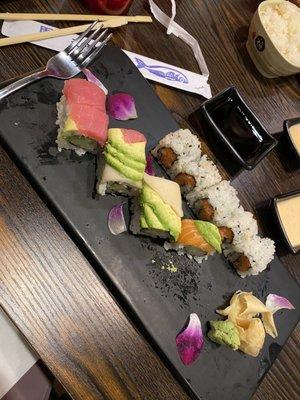 Rainbow roll and Spicy Tuna Roll