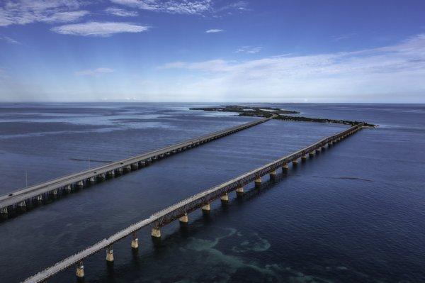 Bahia Honda State Park, Florida Keys. Aerial Drone Photography